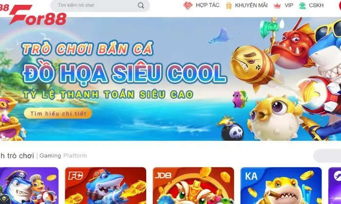 Bắn cá For88 Khám phá đại dương bắn cá For88